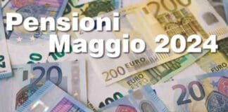 Soldi e pagamento della Pensione INPS di Maggio 2024